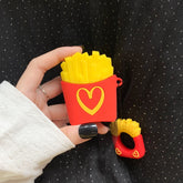 Auriculares inalámbricos a prueba de golpes Chips Popcorn Funda protectora de silicona para Apple AirPods 1/2 (Chips), Chips, Popcorn